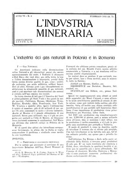 L'industria mineraria bollettino mensile della Federazione nazionale fascista dell'industria mineraria