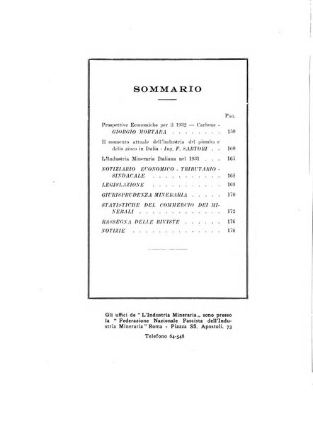 L'industria mineraria bollettino mensile della Federazione nazionale fascista dell'industria mineraria