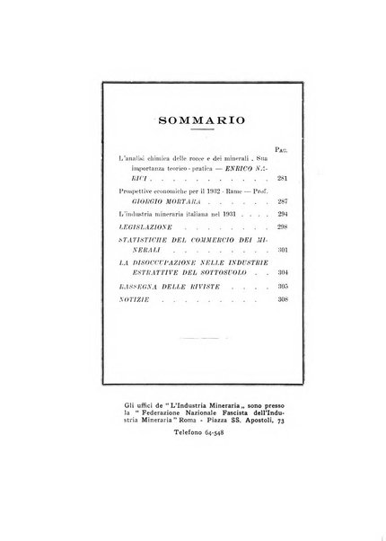 L'industria mineraria bollettino mensile della Federazione nazionale fascista dell'industria mineraria