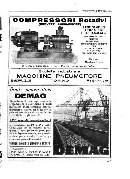 L'industria mineraria bollettino mensile della Federazione nazionale fascista dell'industria mineraria