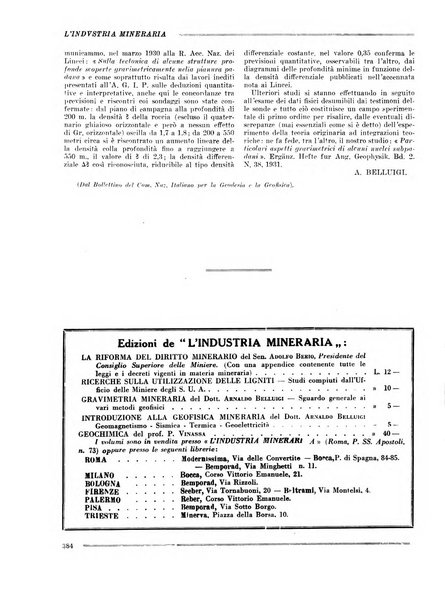 L'industria mineraria bollettino mensile della Federazione nazionale fascista dell'industria mineraria