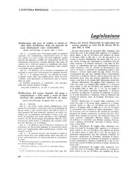 L'industria mineraria bollettino mensile della Federazione nazionale fascista dell'industria mineraria