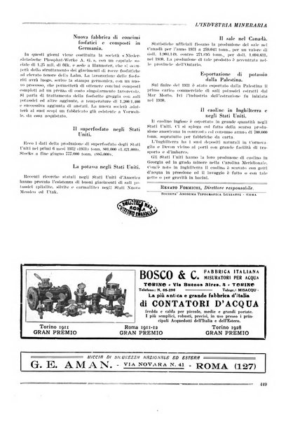 L'industria mineraria bollettino mensile della Federazione nazionale fascista dell'industria mineraria