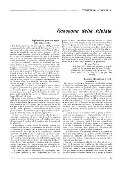 L'industria mineraria bollettino mensile della Federazione nazionale fascista dell'industria mineraria