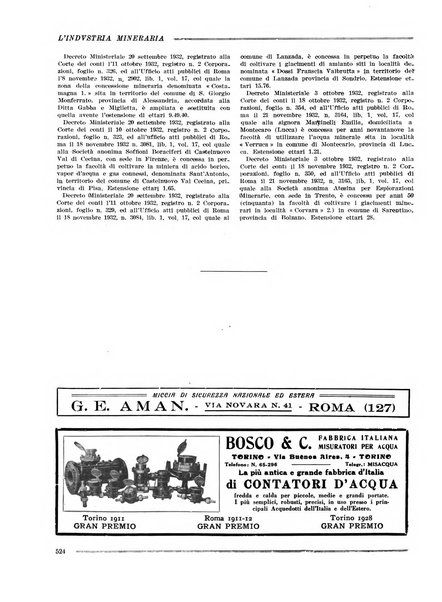 L'industria mineraria bollettino mensile della Federazione nazionale fascista dell'industria mineraria