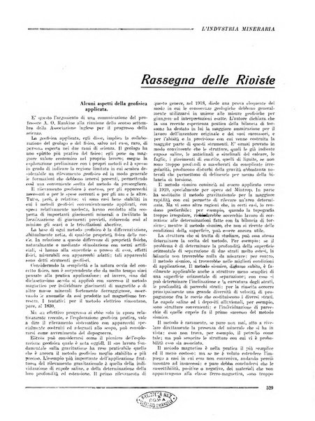 L'industria mineraria bollettino mensile della Federazione nazionale fascista dell'industria mineraria