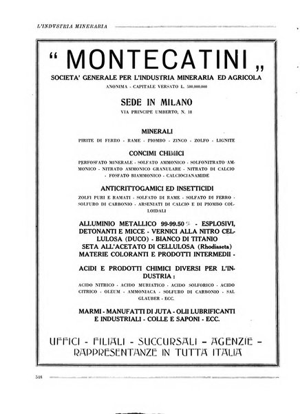 L'industria mineraria bollettino mensile della Federazione nazionale fascista dell'industria mineraria