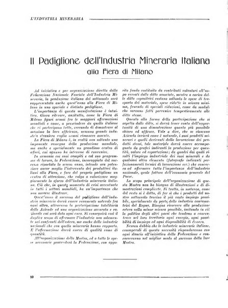 L'industria mineraria bollettino mensile della Federazione nazionale fascista dell'industria mineraria