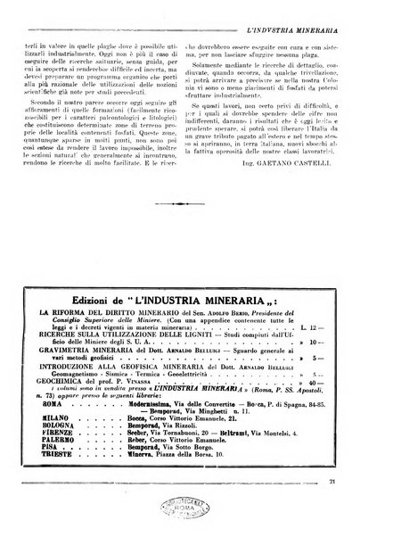 L'industria mineraria bollettino mensile della Federazione nazionale fascista dell'industria mineraria