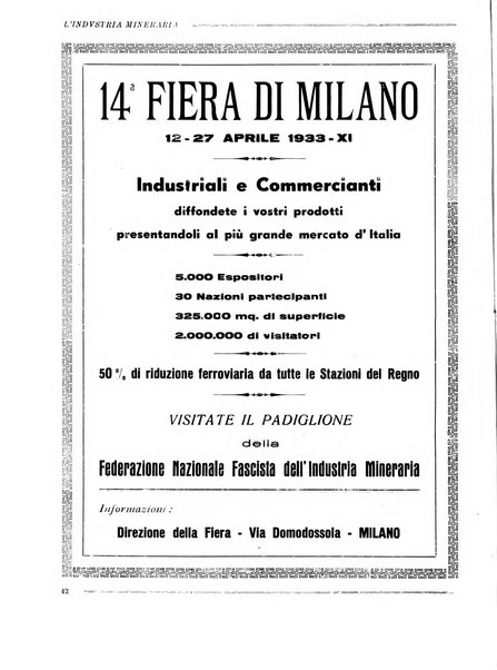 L'industria mineraria bollettino mensile della Federazione nazionale fascista dell'industria mineraria