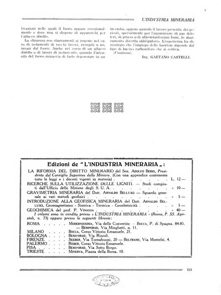 L'industria mineraria bollettino mensile della Federazione nazionale fascista dell'industria mineraria