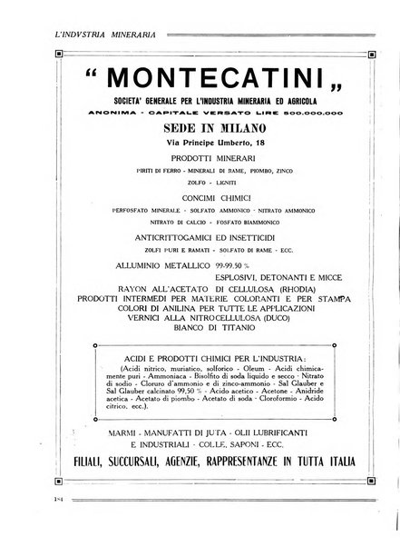 L'industria mineraria bollettino mensile della Federazione nazionale fascista dell'industria mineraria