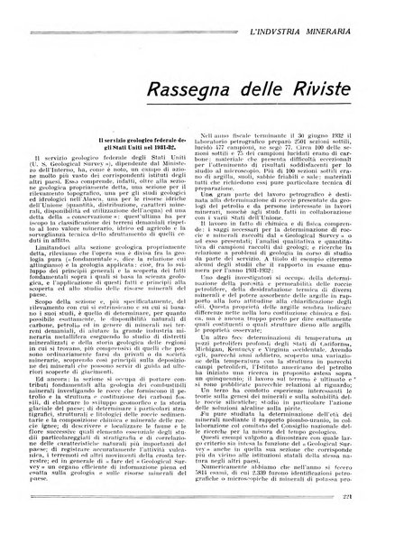 L'industria mineraria bollettino mensile della Federazione nazionale fascista dell'industria mineraria