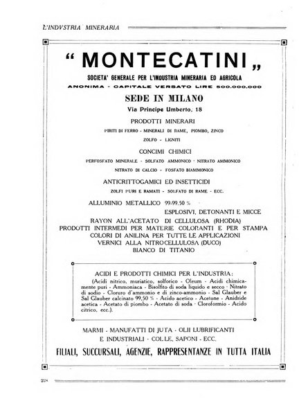 L'industria mineraria bollettino mensile della Federazione nazionale fascista dell'industria mineraria