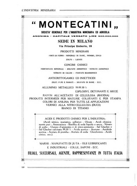 L'industria mineraria bollettino mensile della Federazione nazionale fascista dell'industria mineraria