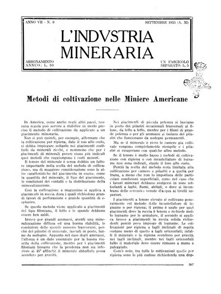 L'industria mineraria bollettino mensile della Federazione nazionale fascista dell'industria mineraria