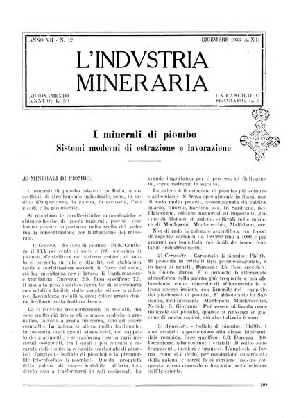 L'industria mineraria bollettino mensile della Federazione nazionale fascista dell'industria mineraria