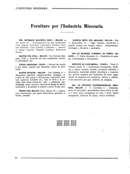 L'industria mineraria bollettino mensile della Federazione nazionale fascista dell'industria mineraria