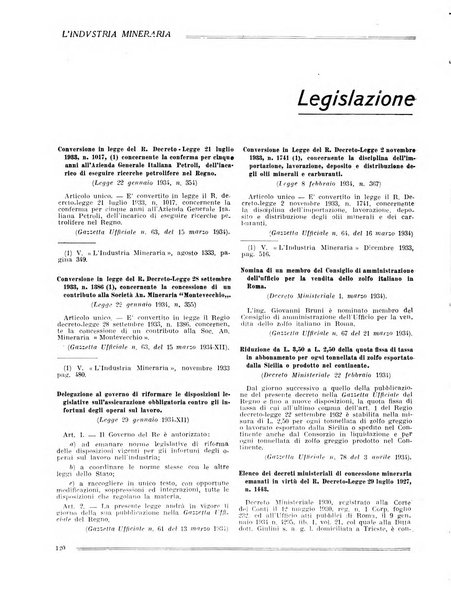 L'industria mineraria bollettino mensile della Federazione nazionale fascista dell'industria mineraria