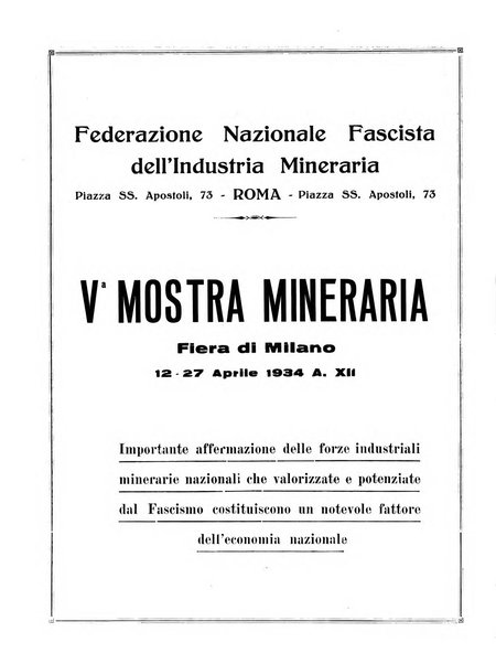 L'industria mineraria bollettino mensile della Federazione nazionale fascista dell'industria mineraria