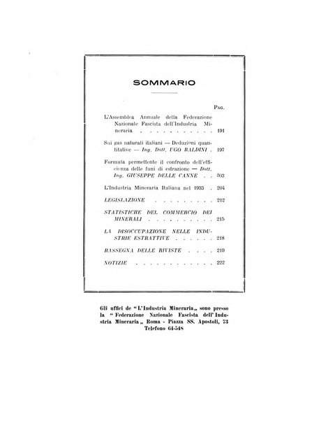 L'industria mineraria bollettino mensile della Federazione nazionale fascista dell'industria mineraria