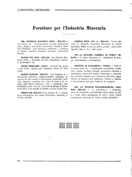 L'industria mineraria bollettino mensile della Federazione nazionale fascista dell'industria mineraria