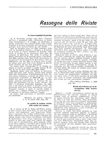 L'industria mineraria bollettino mensile della Federazione nazionale fascista dell'industria mineraria