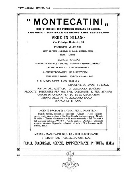 L'industria mineraria bollettino mensile della Federazione nazionale fascista dell'industria mineraria