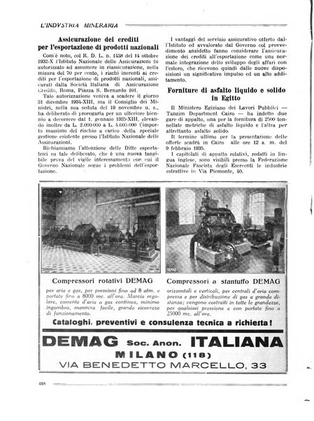 L'industria mineraria bollettino mensile della Federazione nazionale fascista dell'industria mineraria