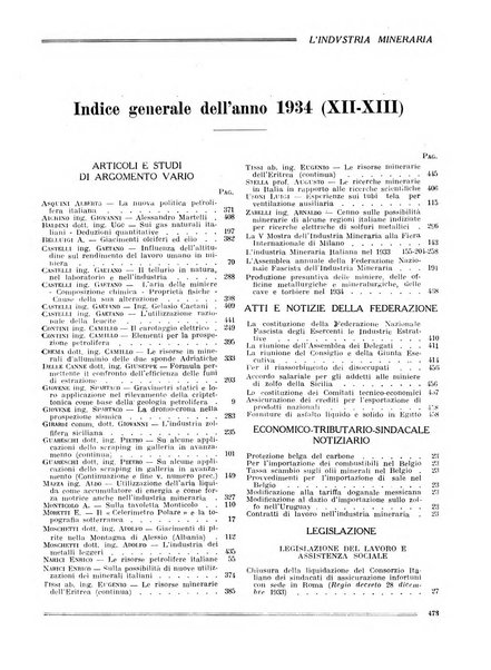 L'industria mineraria bollettino mensile della Federazione nazionale fascista dell'industria mineraria