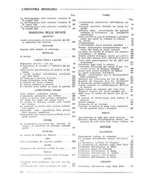 L'industria mineraria bollettino mensile della Federazione nazionale fascista dell'industria mineraria