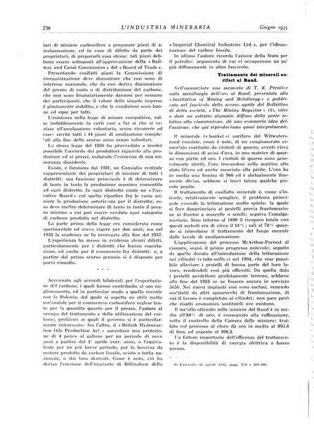 L'industria mineraria bollettino mensile della Federazione nazionale fascista dell'industria mineraria