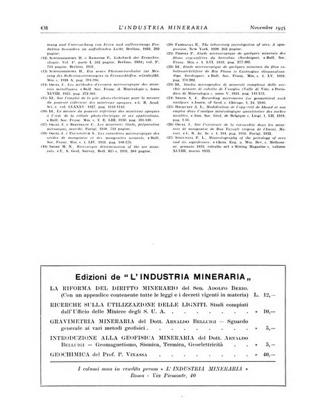 L'industria mineraria bollettino mensile della Federazione nazionale fascista dell'industria mineraria