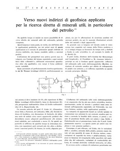 L'industria mineraria bollettino mensile della Federazione nazionale fascista dell'industria mineraria