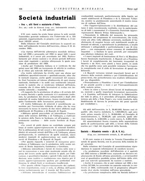 L'industria mineraria bollettino mensile della Federazione nazionale fascista dell'industria mineraria