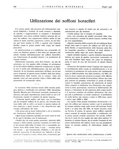 L'industria mineraria bollettino mensile della Federazione nazionale fascista dell'industria mineraria