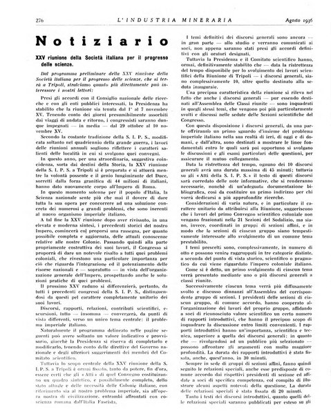 L'industria mineraria bollettino mensile della Federazione nazionale fascista dell'industria mineraria