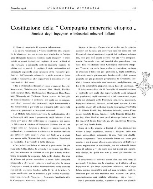 L'industria mineraria bollettino mensile della Federazione nazionale fascista dell'industria mineraria