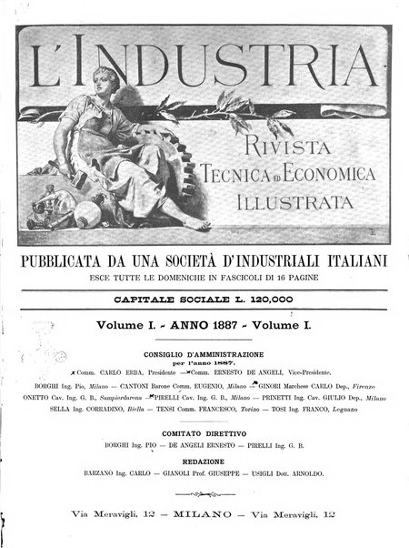 L'industria rivista tecnica ed economica illustrata