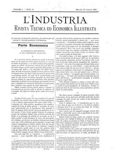 L'industria rivista tecnica ed economica illustrata