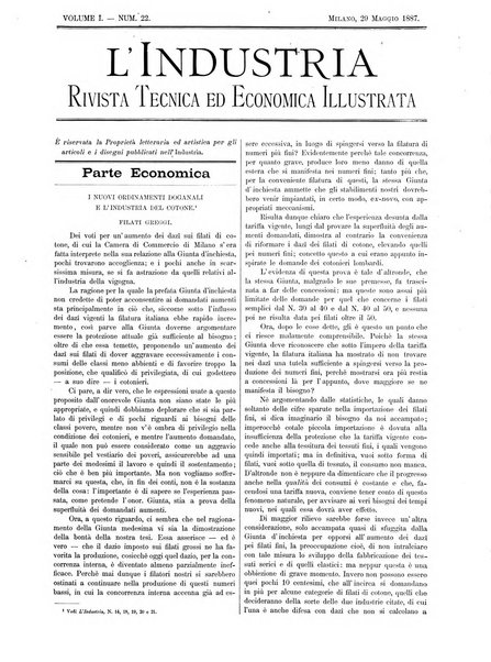 L'industria rivista tecnica ed economica illustrata