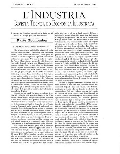 L'industria rivista tecnica ed economica illustrata