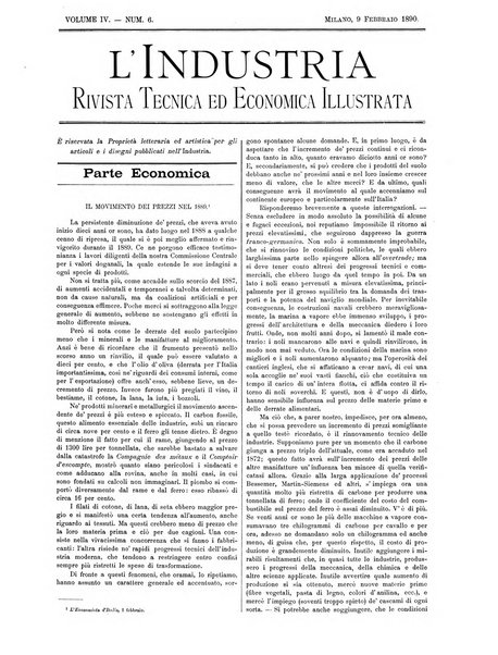 L'industria rivista tecnica ed economica illustrata