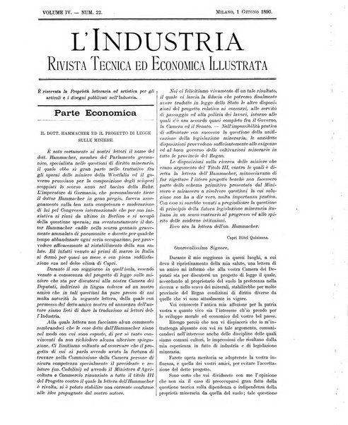 L'industria rivista tecnica ed economica illustrata