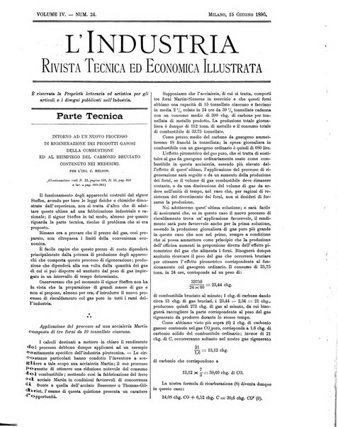 L'industria rivista tecnica ed economica illustrata