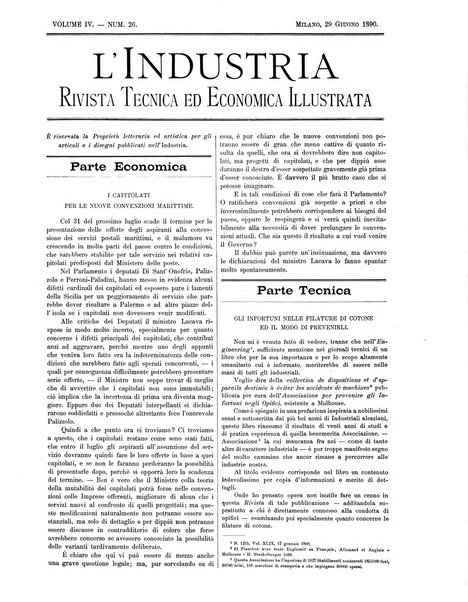 L'industria rivista tecnica ed economica illustrata