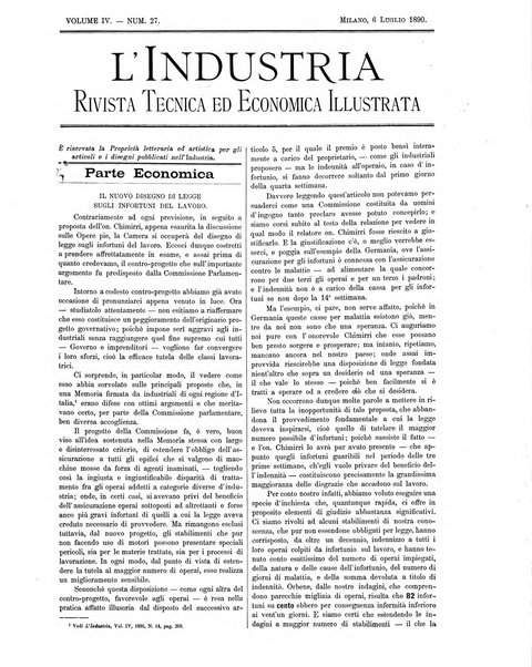 L'industria rivista tecnica ed economica illustrata