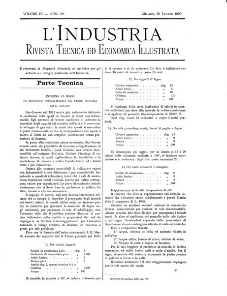 L'industria rivista tecnica ed economica illustrata