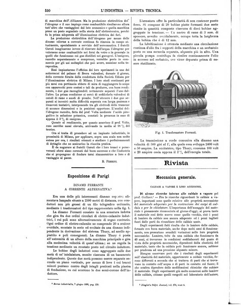 L'industria rivista tecnica ed economica illustrata