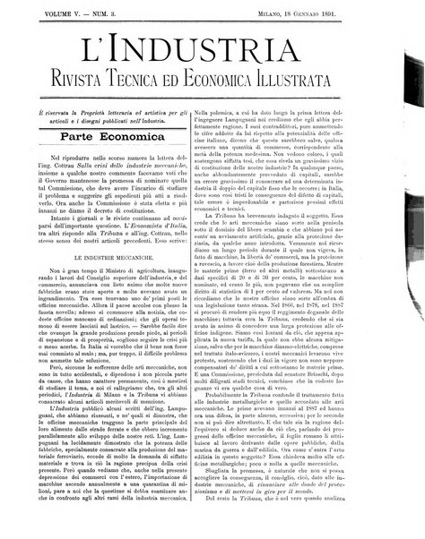 L'industria rivista tecnica ed economica illustrata